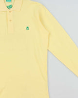 DSWT 1980s Benetton Long Sleeve Polo Shirt - XL