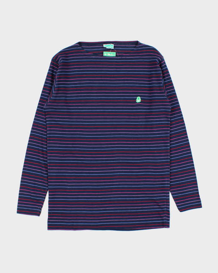 DSWT 1980s Benetton Stripe Long Sleeve T-shirt - M
