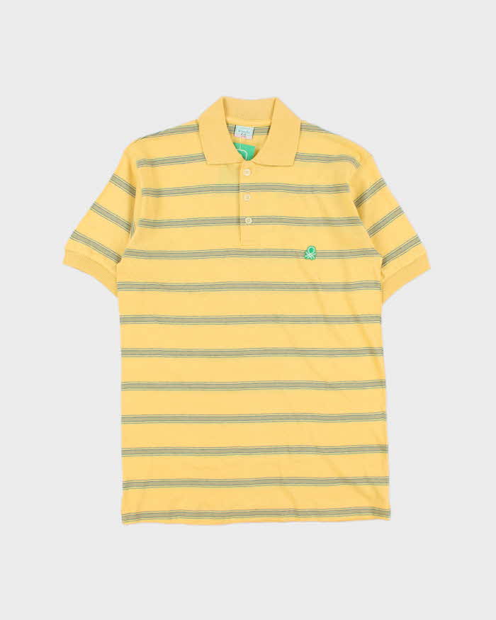 DSWT 1980s Benetton Stripe Polo Shirt - S