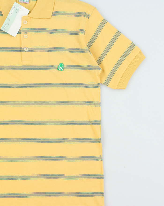 DSWT 1980s Benetton Stripe Polo Shirt - S