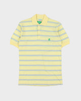 DSWT 1980s Benetton Stripe Polo Shirt - S