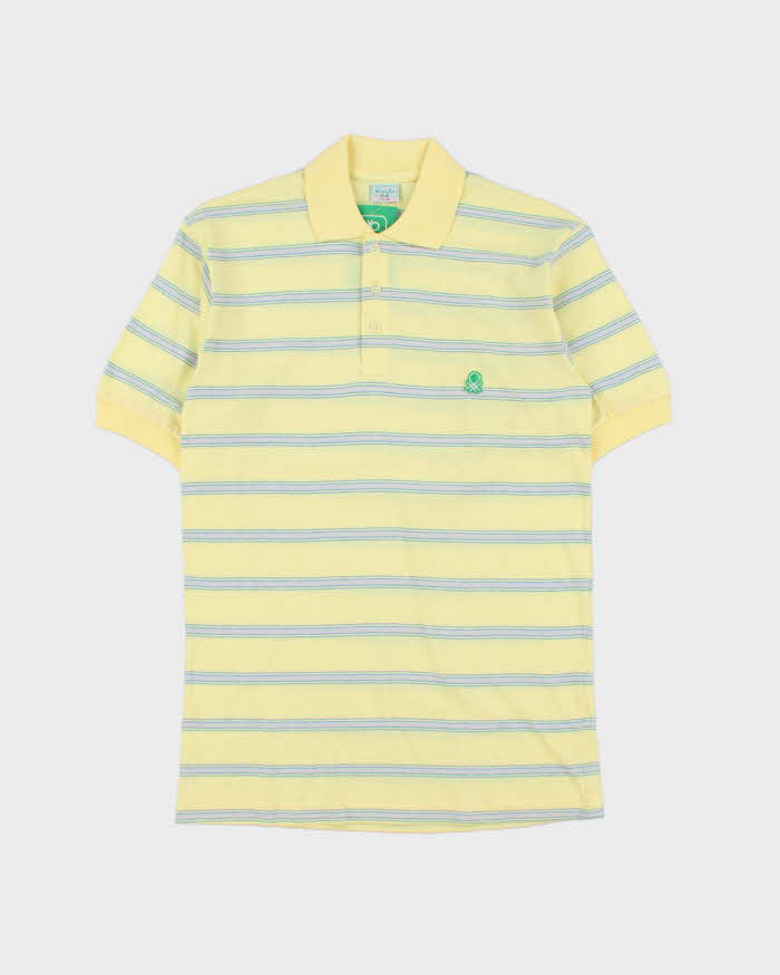 DSWT 1980s Benetton Stripe Polo Shirt - S