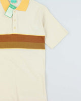 DSWT 1980s Benetton Stripe Polo Shirt - S