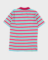 DSWT 1980s Benetton Stripe Polo Shirt - M