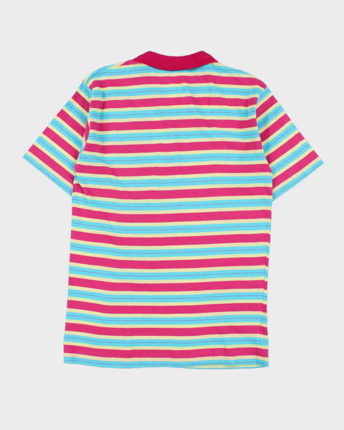 DSWT 1980s Benetton Stripe Polo Shirt - M