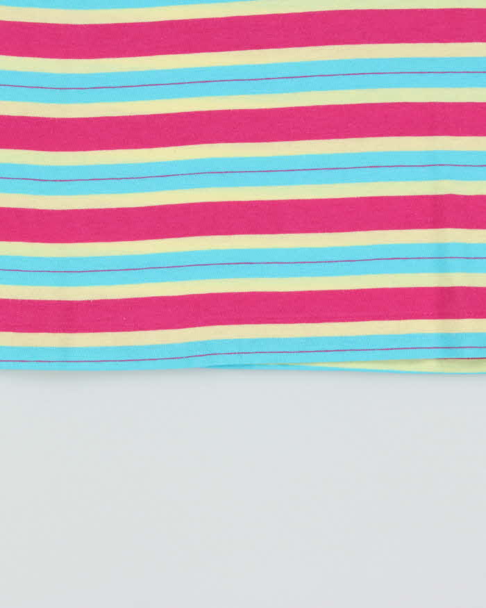 DSWT 1980s Benetton Stripe Polo Shirt - M