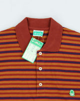 DSWT 1980s Benetton Stripe Polo Shirt - S