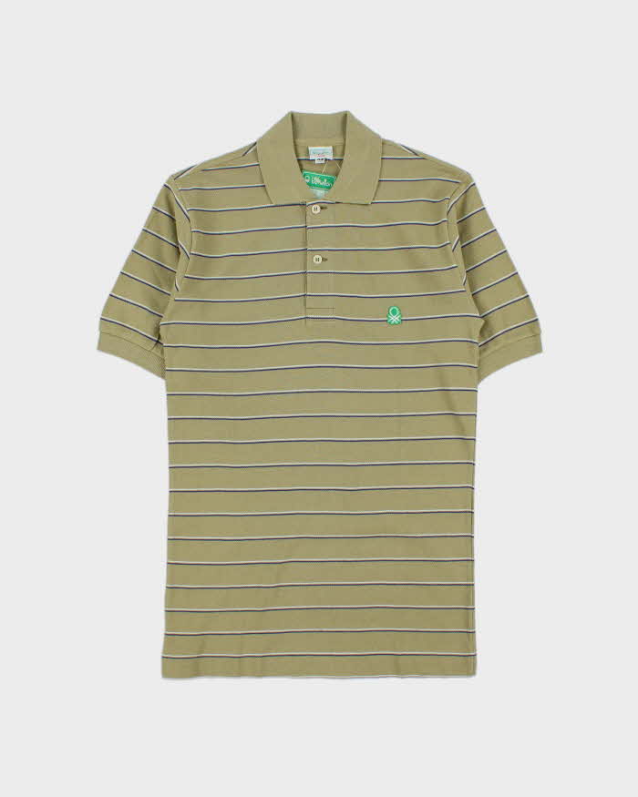 DSWT 1980s Benetton Stripe Polo Shirt - XS