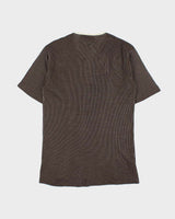 Deadstock 1980s Sisley Stripe Quarter-button T-shirt - S