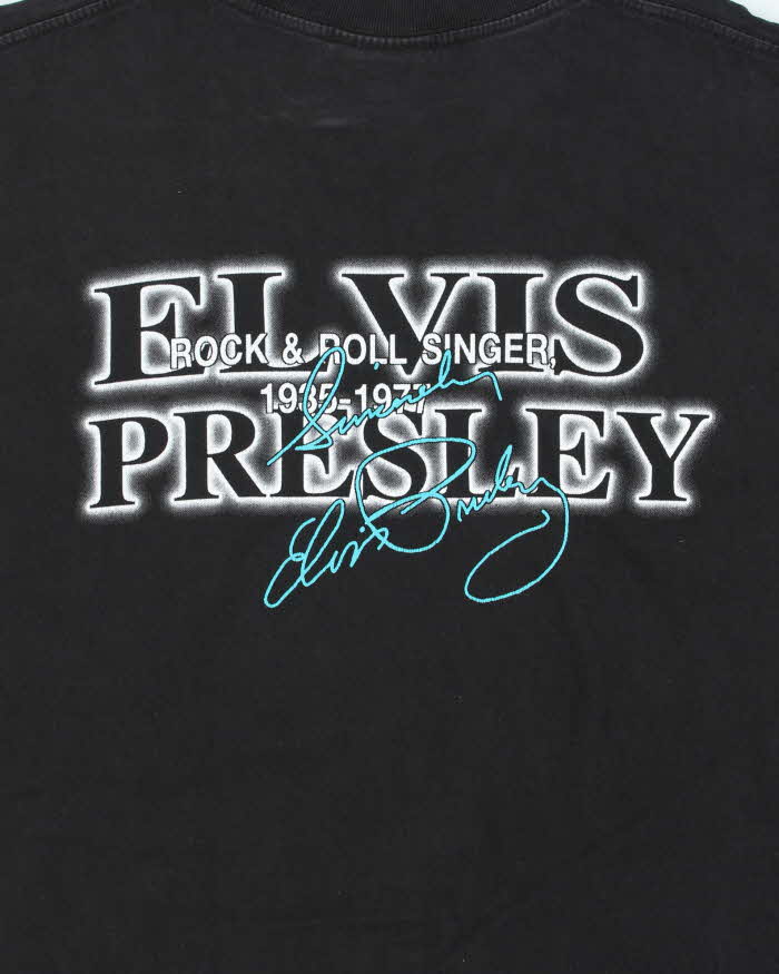 Vintage Y2K 00s The Roxx Elvis Presley Heavyweight Single Stitch Crewneck T-Shirt - XL
