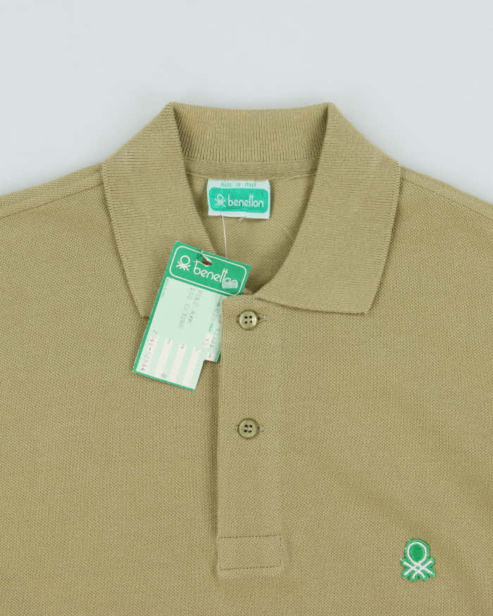 Deadstock 1980s Benetton Short Sleeve Polo Shirt - XS