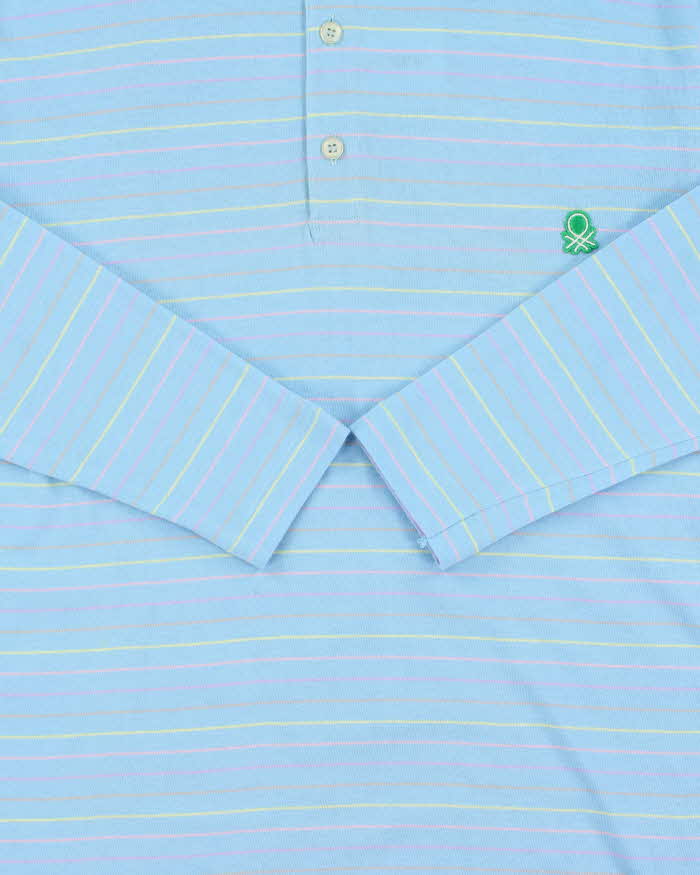 Deadstock 1980s Benetton Long Sleeve Polo Shirt - M