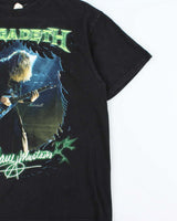 Vintage MegaDeth Dave Mustaine 2010 Tour Anvil Pre Shrunk Crewneck T-Shirt - L