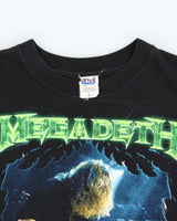Vintage MegaDeth Dave Mustaine 2010 Tour Anvil Pre Shrunk Crewneck T-Shirt - L
