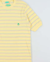 DSWT 1980s Benetton Stripe Thick Cotton T-shirt - L