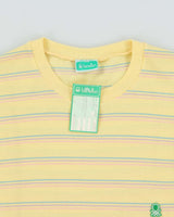 DSWT 1980s Benetton Stripe Thick Cotton T-shirt - L