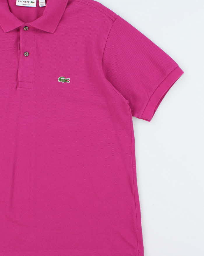 Vintage Lacoste Classic Fit Hot Pink Short Sleeve Polo Shirt - L