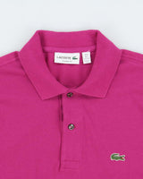 Vintage Lacoste Classic Fit Hot Pink Short Sleeve Polo Shirt - L