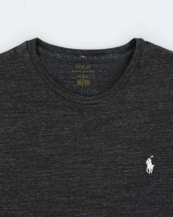 Vintage Polo Ralph Lauren Marl Grey Crewneck T-Shirt - M