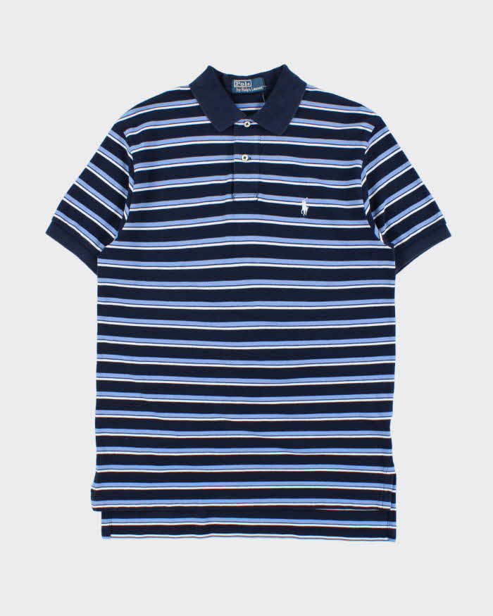 Vintage Y2K 00s Polo Ralph Lauren Striped Custom Fit Short Sleeve Polo Shirt - M