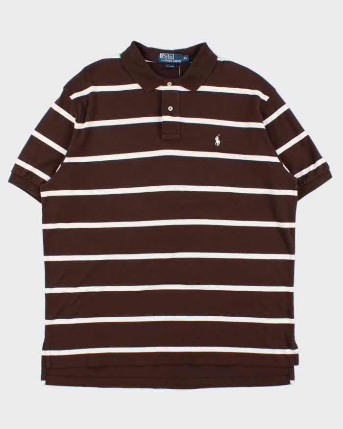 Vintage Y2K 00s Polo Ralph Lauren Striped Short Sleeve Polo Shirt - XL