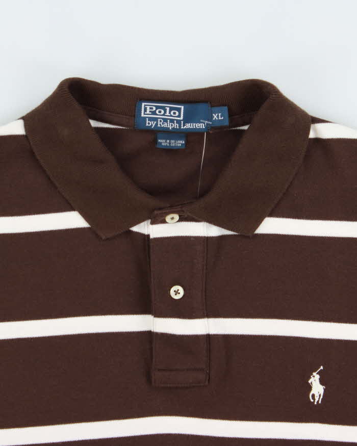 Vintage Y2K 00s Polo Ralph Lauren Striped Short Sleeve Polo Shirt - XL