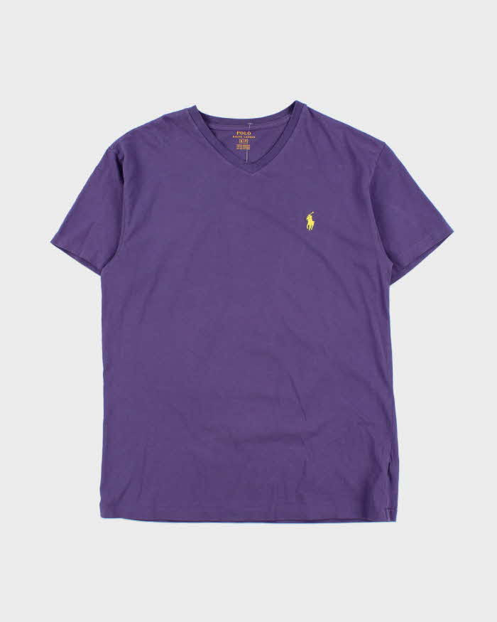 Vintage Polo Ralph Lauren Klassisk V-Ringad T-Shirt S – Rokit