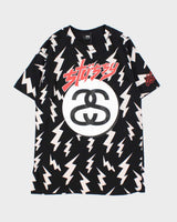 Vintage Stussy Tribe 8 Ball USA Lighting Crewneck T-Shirt - L
