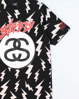 Vintage Stussy Tribe 8 Ball USA Lighting Crewneck T-Shirt - L