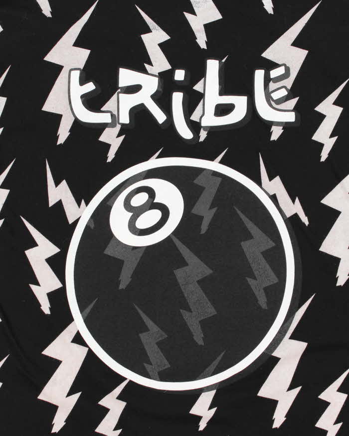 Vintage Stussy Tribe 8 Ball USA Lighting Crewneck T-Shirt - L