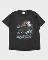 Vintage 2003 Disney Store Pirates Of The Caribbean Promo Heavyweight Crewneck T-Shirt - L