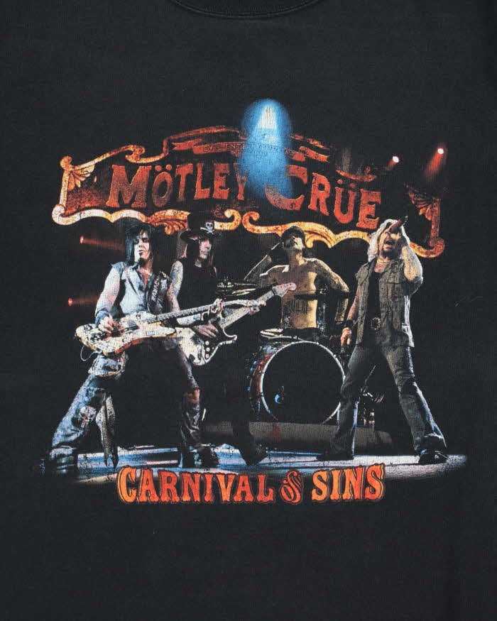 Vintage 2006 Motley Crew Carnival Of Sins Tour Anvil Crewneck T-Shirt - S
