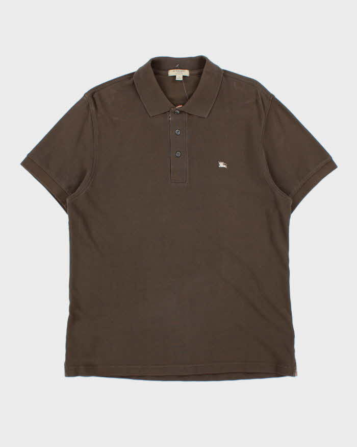 Vintage Y2K 00s Burberry Slim Fit Short Sleeve Polo Shirt - L