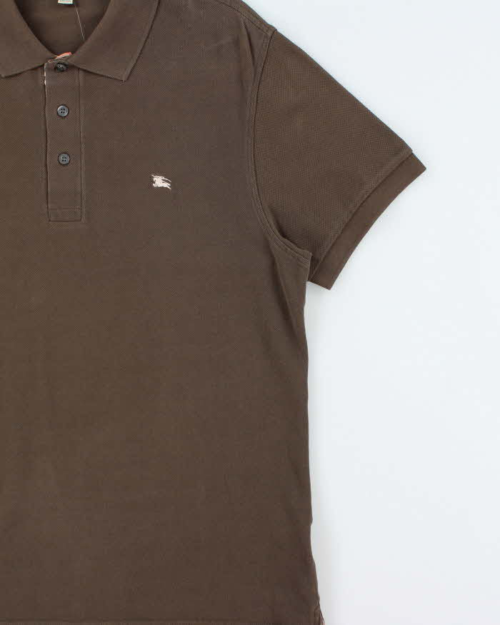 Vintage Y2K 00s Burberry Slim Fit Short Sleeve Polo Shirt - L