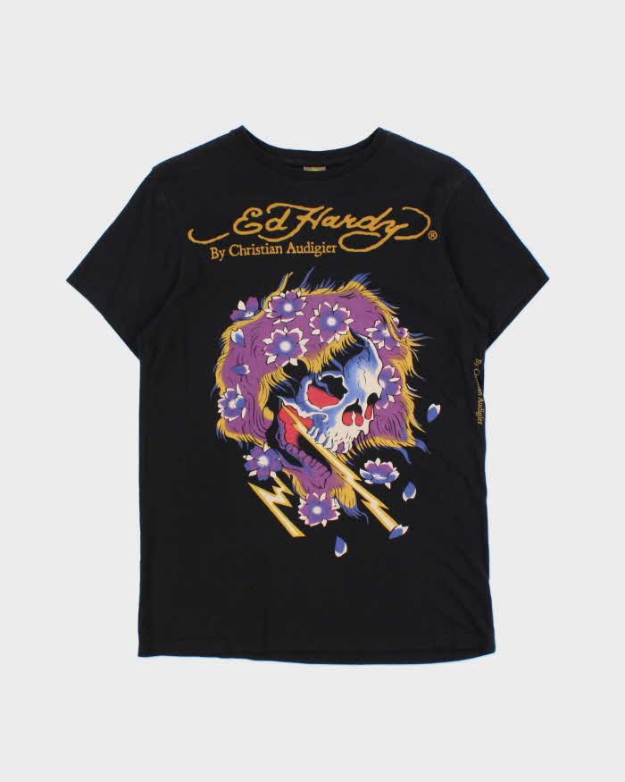 Vintage Y2K 00s Ed Hardy Christian Audiger Made In USA Crewneck T-Shirt - S