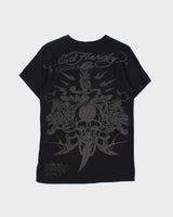 Vintage Y2K 00s Ed Hardy Christian Audiger Made In USA Crewneck T-Shirt - S