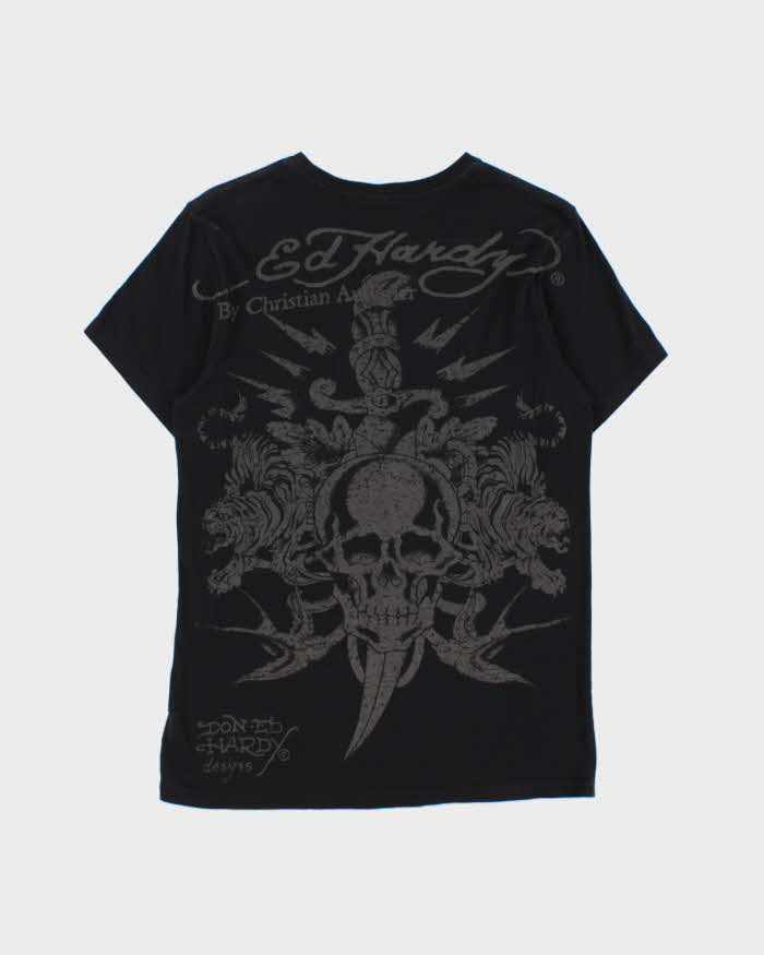Vintage Y2K 00s Ed Hardy Christian Audiger Made In USA Crewneck T-Shirt - S