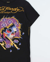 Vintage Y2K 00s Ed Hardy Christian Audiger Made In USA Crewneck T-Shirt - S
