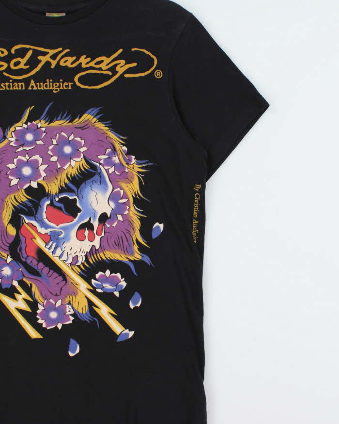Vintage Y2K 00s Ed Hardy Christian Audiger Made In USA Crewneck T-Shirt - S