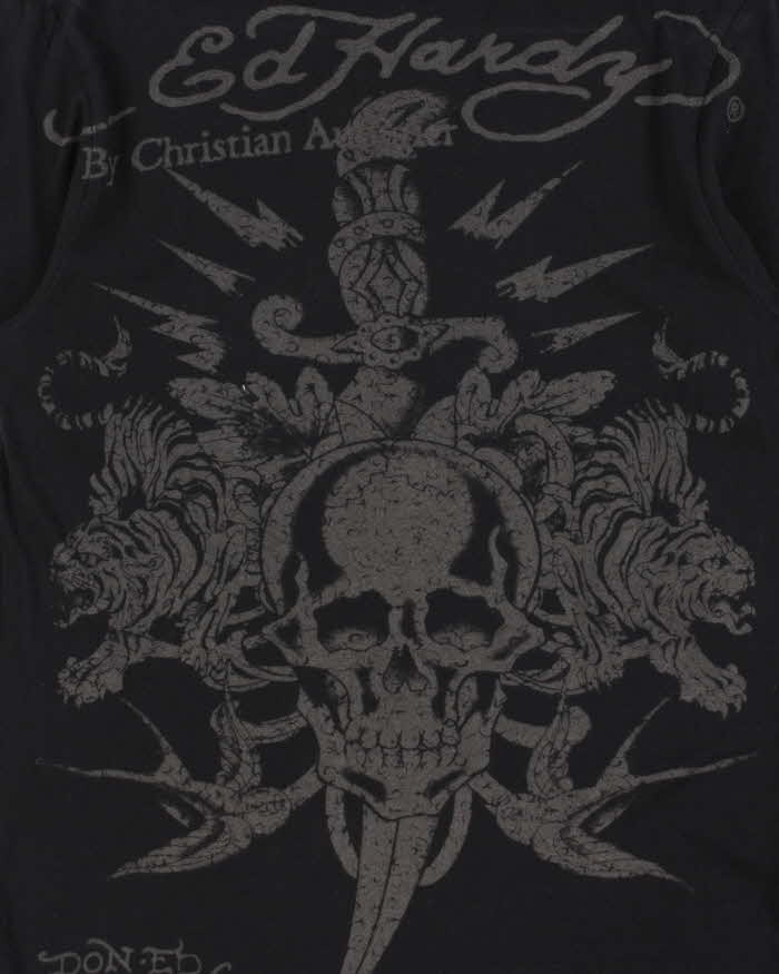 Vintage Y2K 00s Ed Hardy Christian Audiger Made In USA Crewneck T-Shirt - S