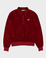 Vintage 1978 Nike Velour Made In USA Long Sleeve Polo Shirt - XL
