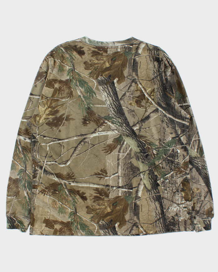 Vintage Y2K 00s Carhartt Realtree Camo Long Sleeve Pocket T-Shirt - L