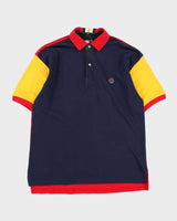 Vintage 1990s Tommy Hilfiger Colour Block Polo Shirt - M