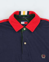 Vintage 1990s Tommy Hilfiger Colour Block Polo Shirt - M