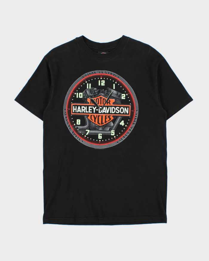 Vintage 1990 Harley Davidson Made In USA Orange County Hanes Beefy Single Stitch Crewneck T-Shirt - M