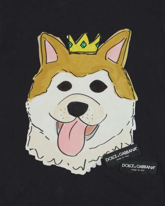 SS2018 Dolce & Gabbana Year of The Dog 'Mimmo' Crewneck T-Shirt - S