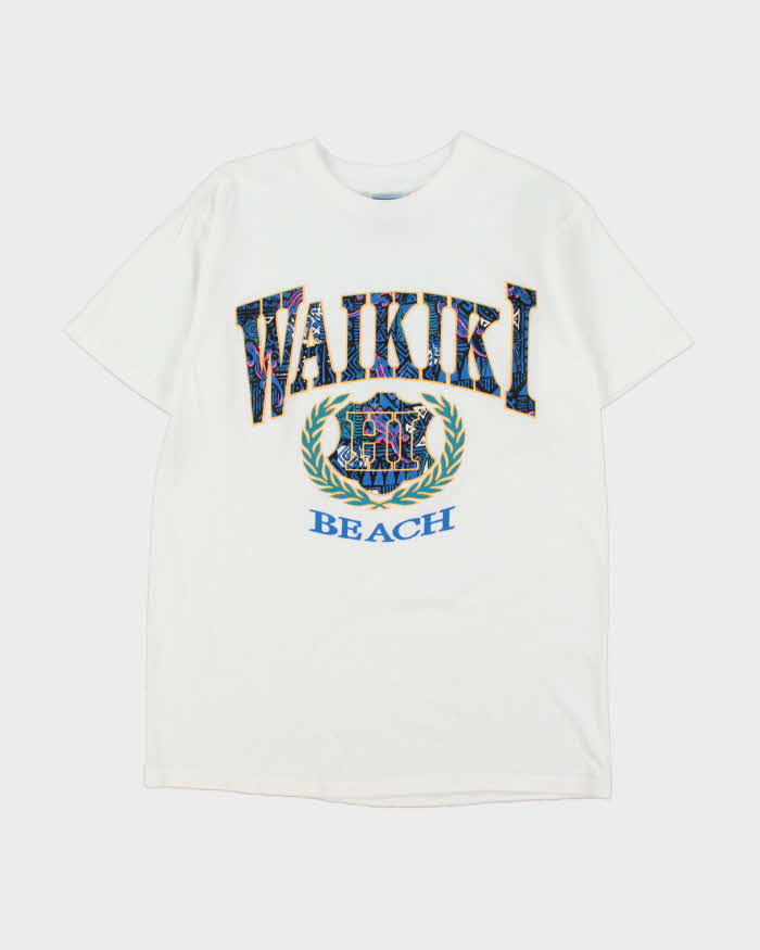Vintage 1990s Waikiki Beach All Sport Pro Weight Made In USA Single Stitch Crewneck T-Shirt - M