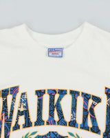 Vintage 1990s Waikiki Beach All Sport Pro Weight Made In USA Single Stitch Crewneck T-Shirt - M