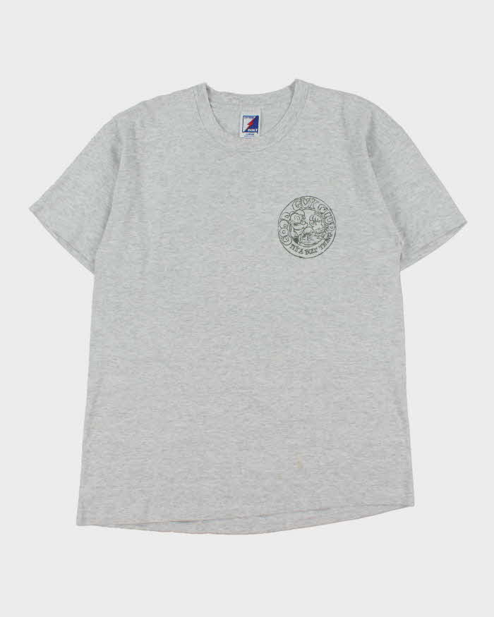 Vintage 1994 Good Guy Club Marl Grey Lighting Bolt Made In USA Crewneck T-Shirt - L