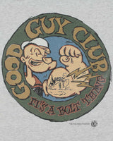 Vintage 1994 Good Guy Club Marl Grey Lighting Bolt Made In USA Crewneck T-Shirt - L